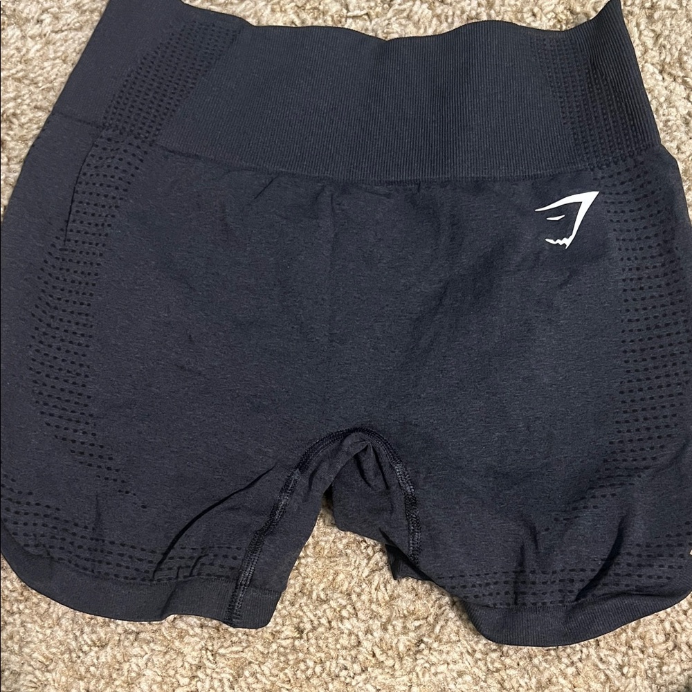 Gymshark Black Seamless High-Waist Athletic Shorts